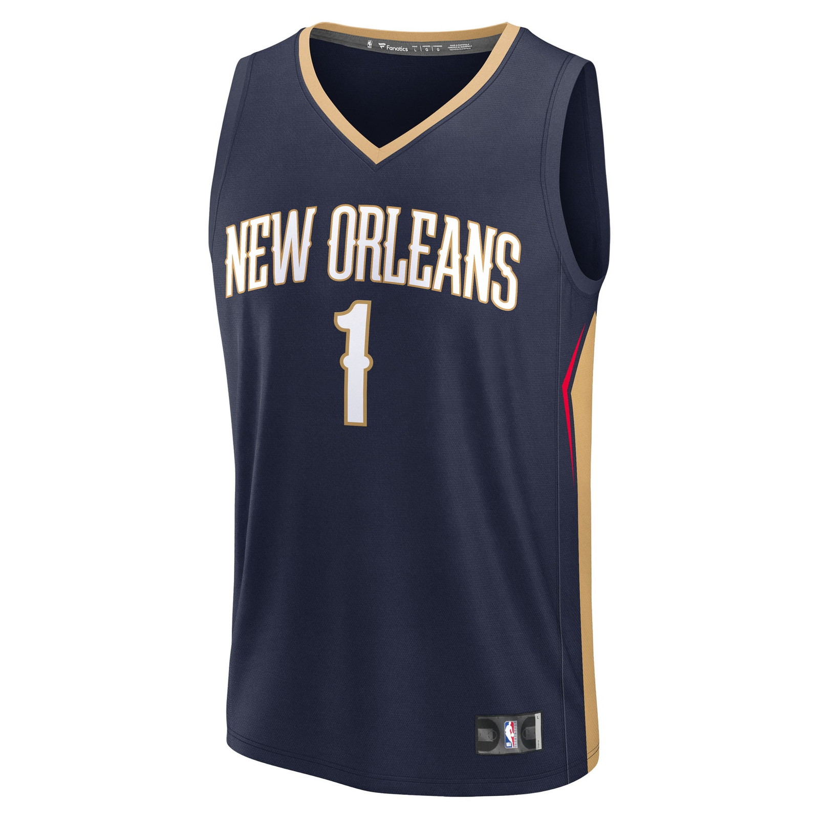 Zion Williamson New Orleans Pelicans Fast Break Fan Version Player Jersey Icon Edition - front view