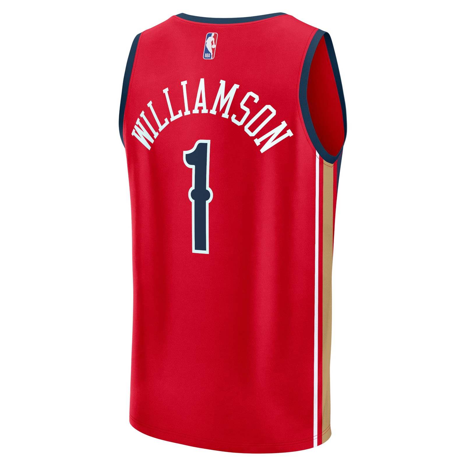 Zion Williamson New Orleans Pelicans Fast Break Fan Version Player Jersey Statement - back view