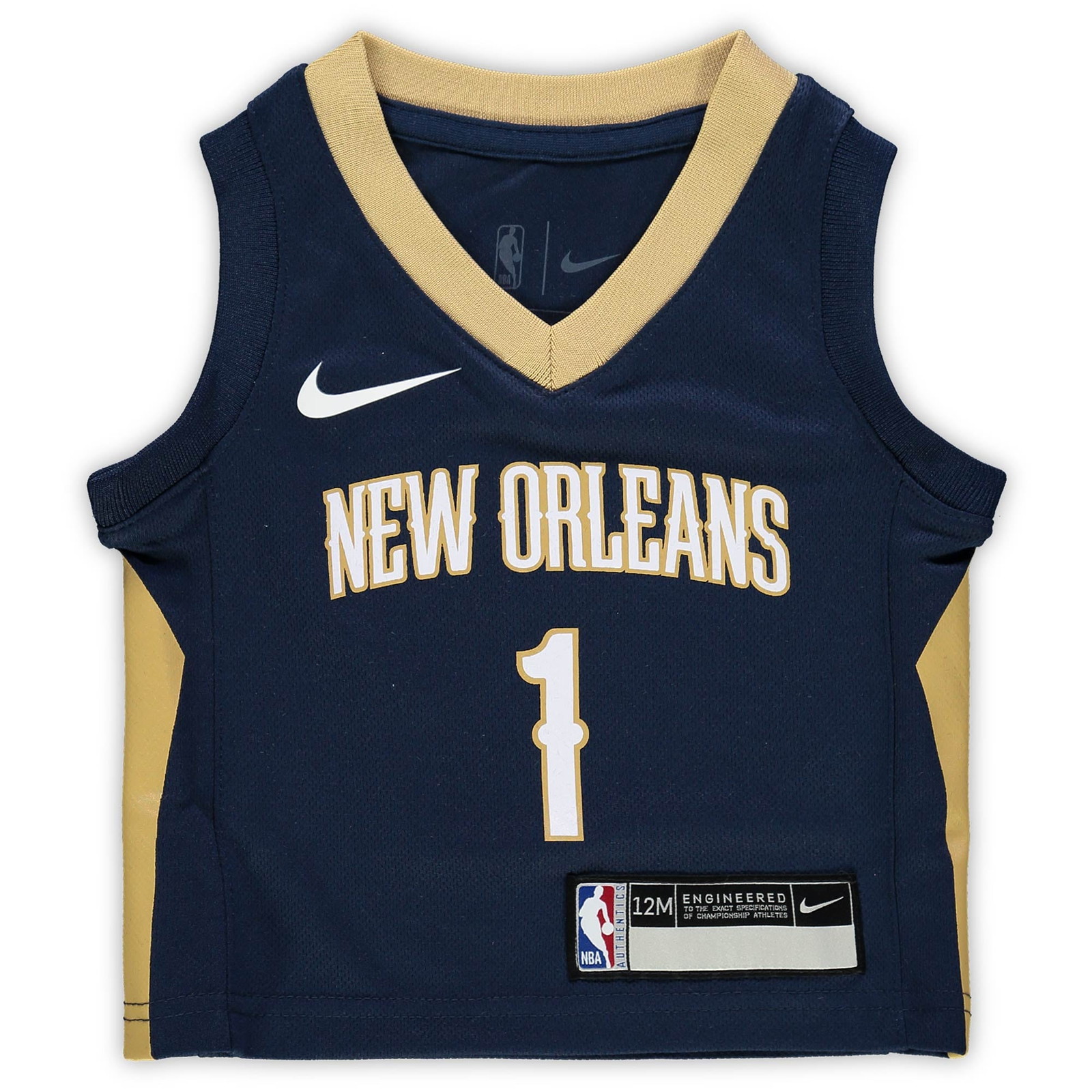Zion Williamson New Orleans Pelicans Infant Fan Version Jersey Icon Edition Navy - front view