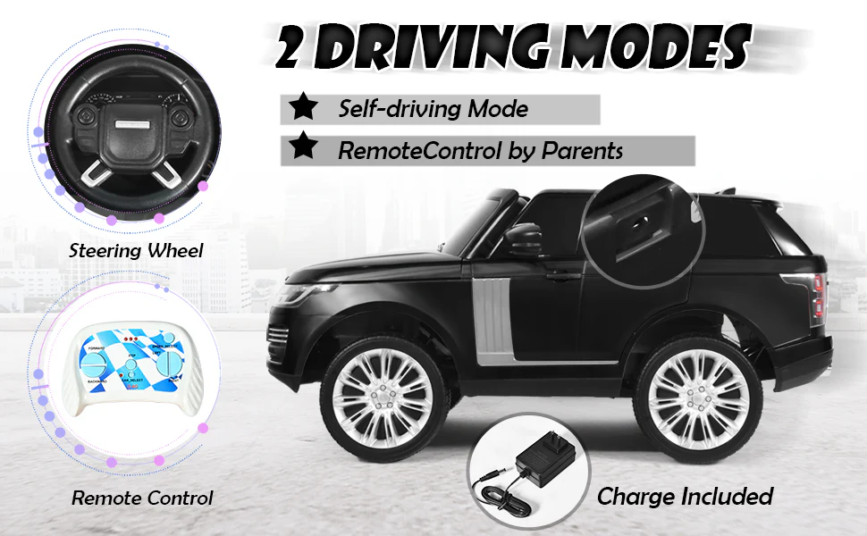 Eletriclife 24V 2-Seater Licensed Land Rover Kids Ride On Car with 4WD Remote Control