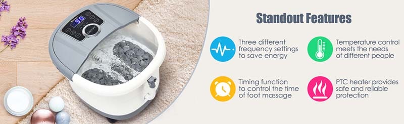 Eletriclife Portable Electric Foot Spa Bath Massager with Heat