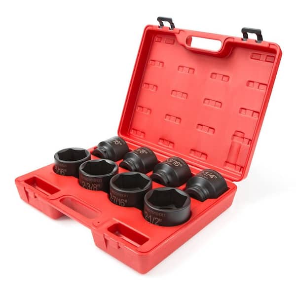 TEKTON 4893 3/4 in. Drive 2-1/16 - 2-1/2 in. 6-Point Shallow Impact Socket Set - 2