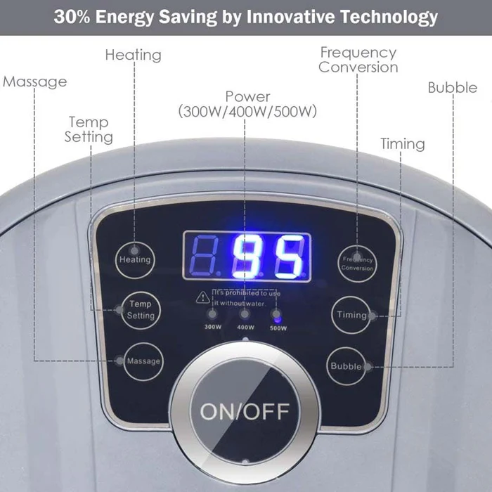 Eletriclife Portable Electric Foot Spa Bath Massager with Heat