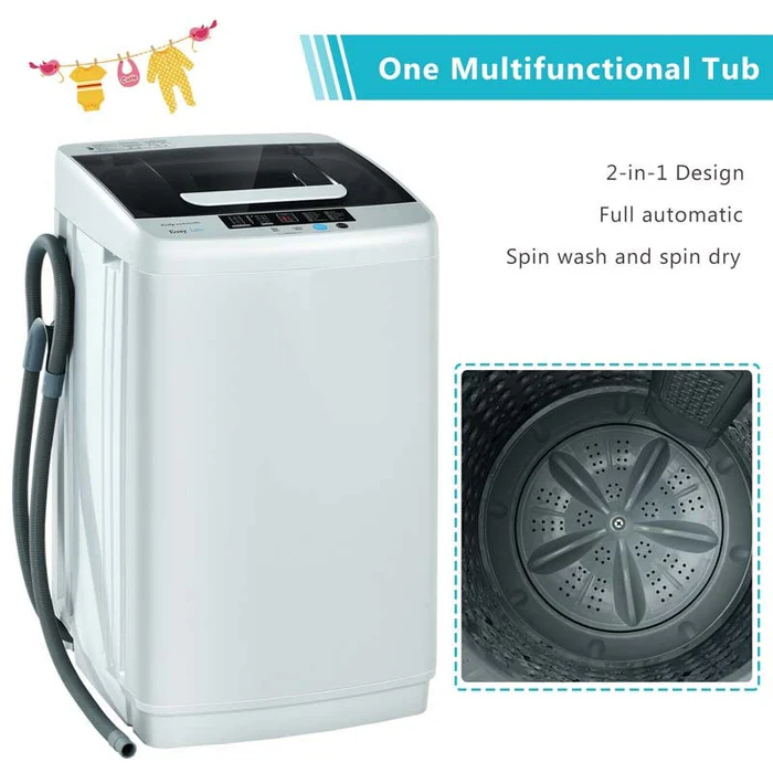 Eletriclife 8.8 lbs Portable Full-Automatic Laundry Washing Machine