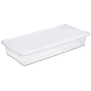 Sterilite 41 Quart Lightweight Under Bed Storage Box Container, 6 Pack