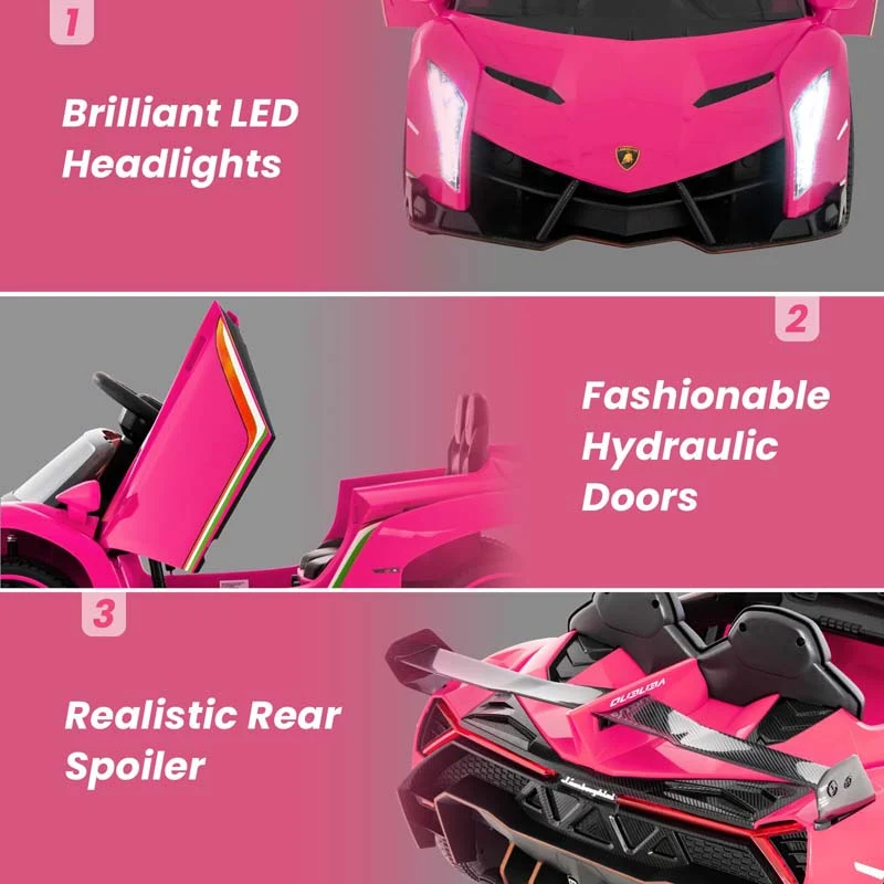 Eletriclife 12V Licensed Lamborghini 12V Battery Powered 4WD Sports Car