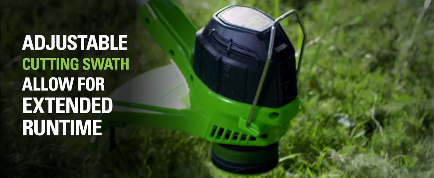 adjustable cutting swath