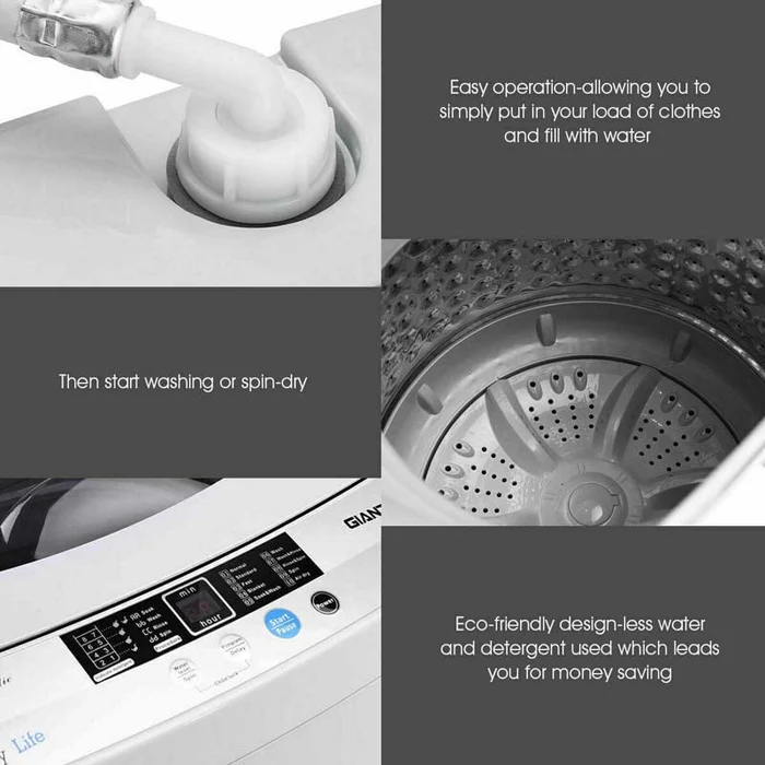 Eletriclife 8 Water Level Portable Compact Washing Machine