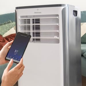Aire acondicionado portátil / bomba de calor / WIFI / silencioso / mando / temporizador / LED