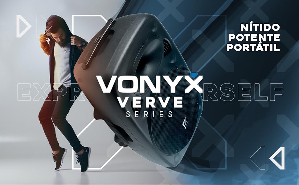 Vonyx Verve46 - Altavoz potente portátil grande ruedas trolley