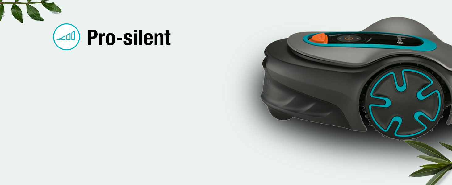 Jardin, sileno, minimo, gardena, robot cortacésped, silencioso, pro-silent