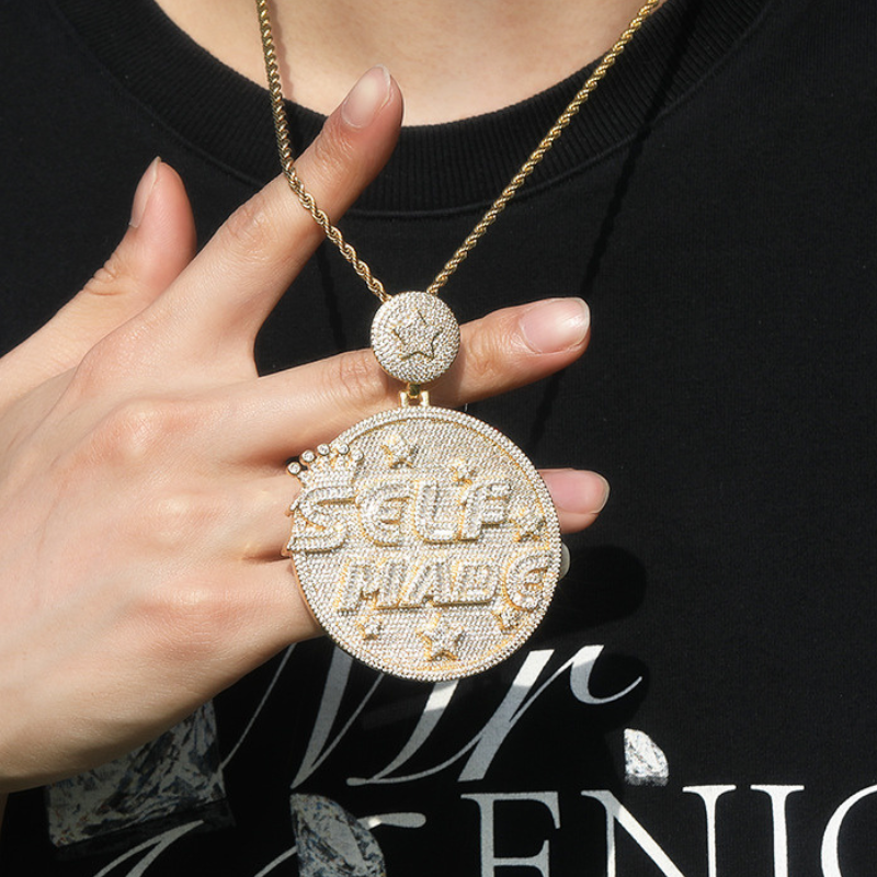 SELF MADE disc pendant streetwear fashion jewelry styling