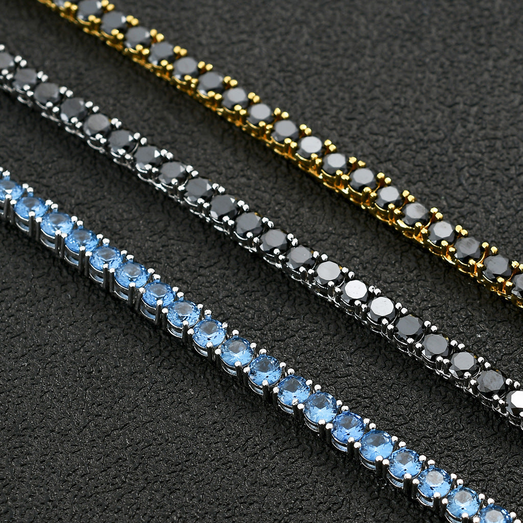 4mm Rare Black Stones Tennis Chain