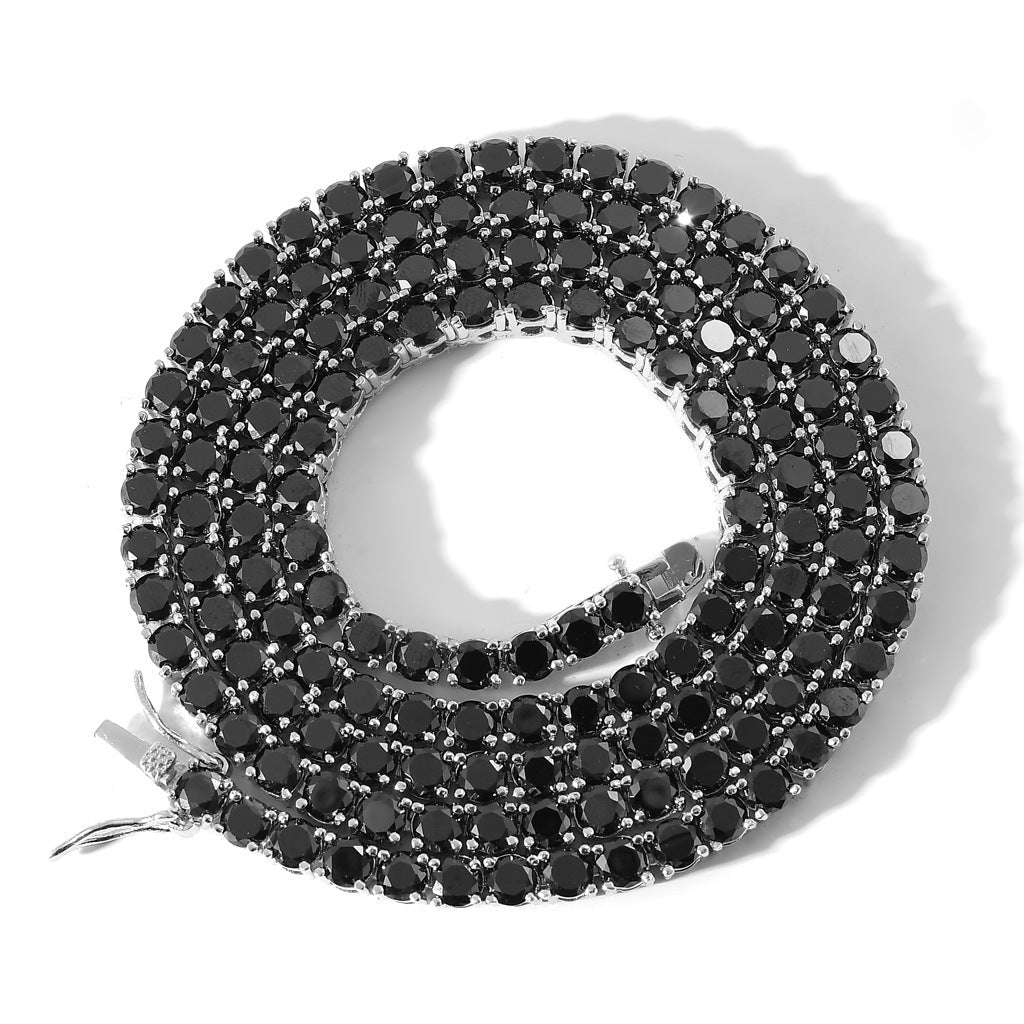 4mm Rare Black Stones Tennis Chain