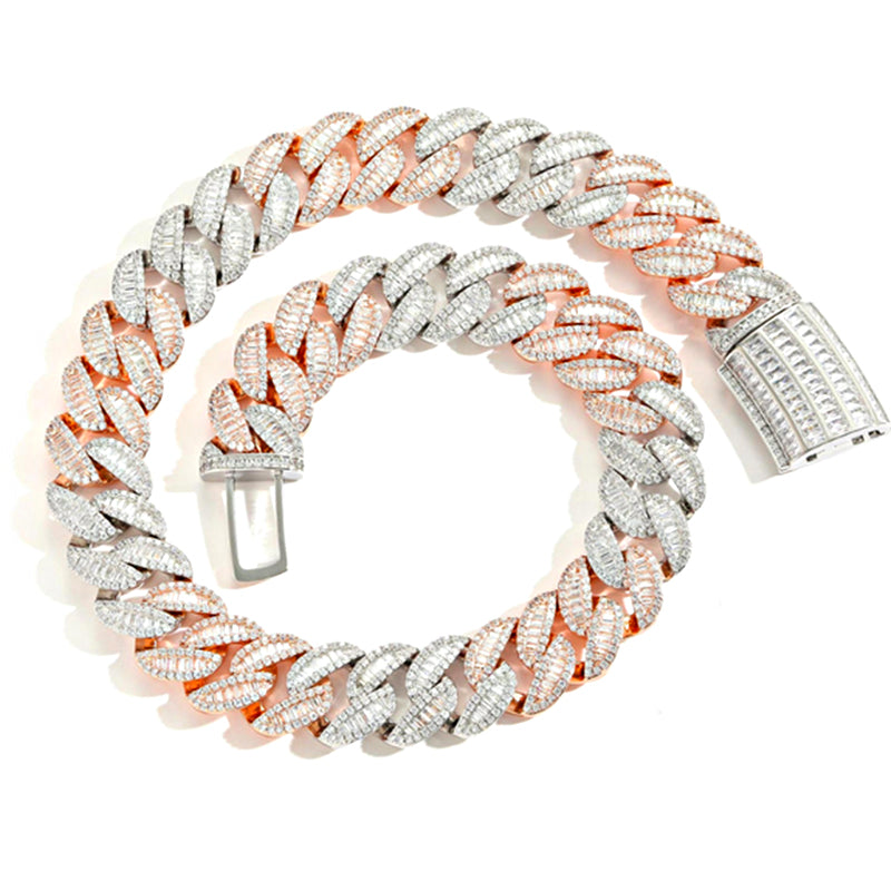 20mm T Square Iced Out Cuban Chain
