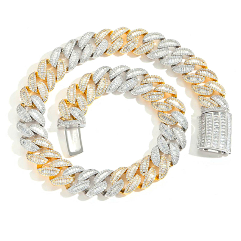 20mm T Square Iced Out Cuban Chain
