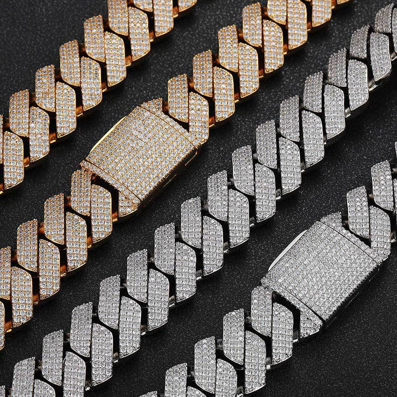 25mm Hip Hop Three Row Cuban Chain