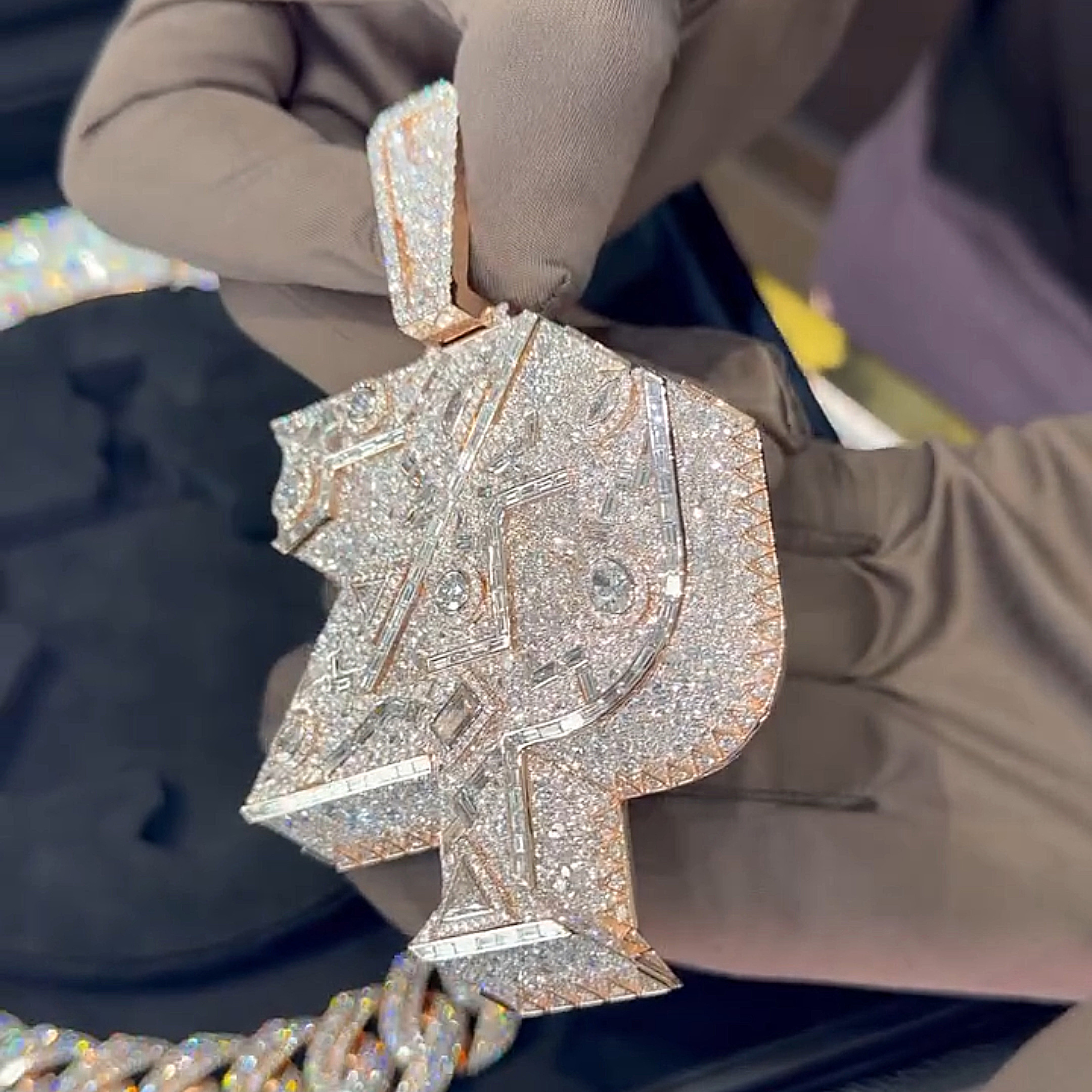 Moissanite Mixed Cut ZP Letter Pendant