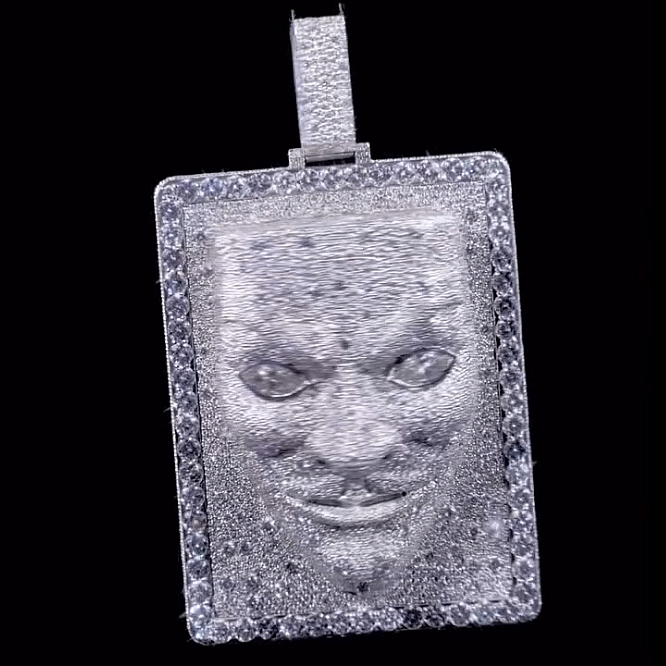 Moissanite Anonymous Prayers Dog Tag Pendant