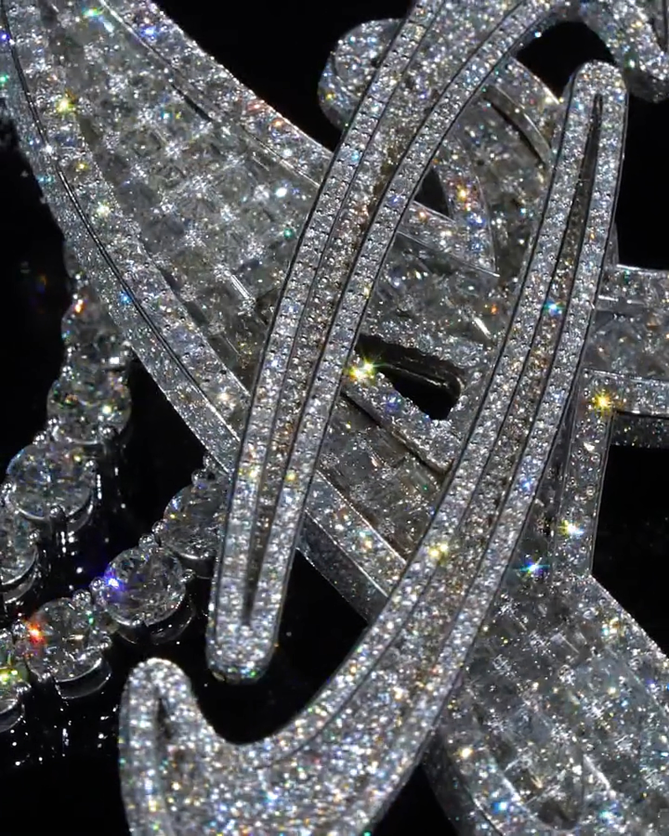 Moissanite Galaxy Orbit Letter A Pendant