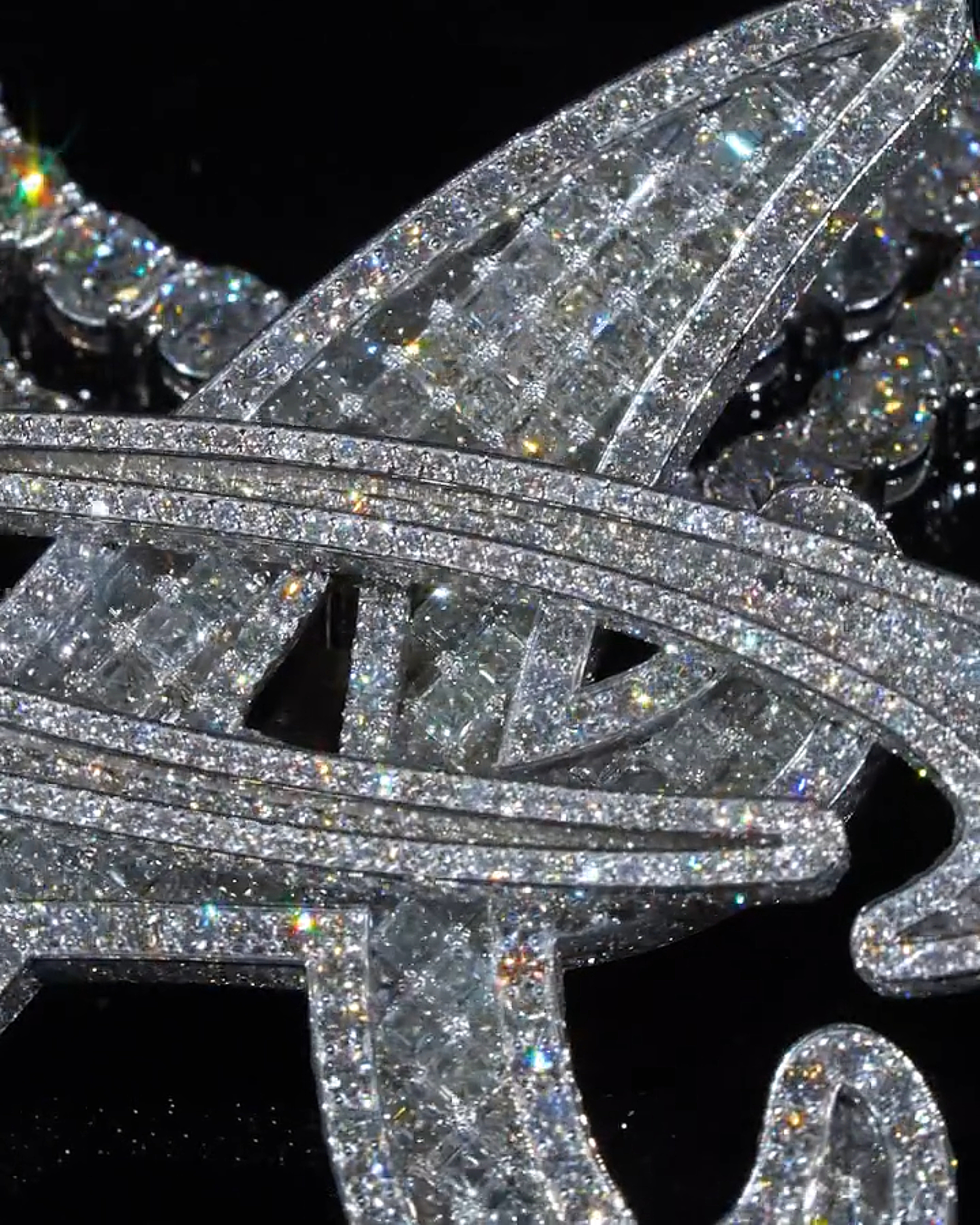 Moissanite Galaxy Orbit Letter A Pendant