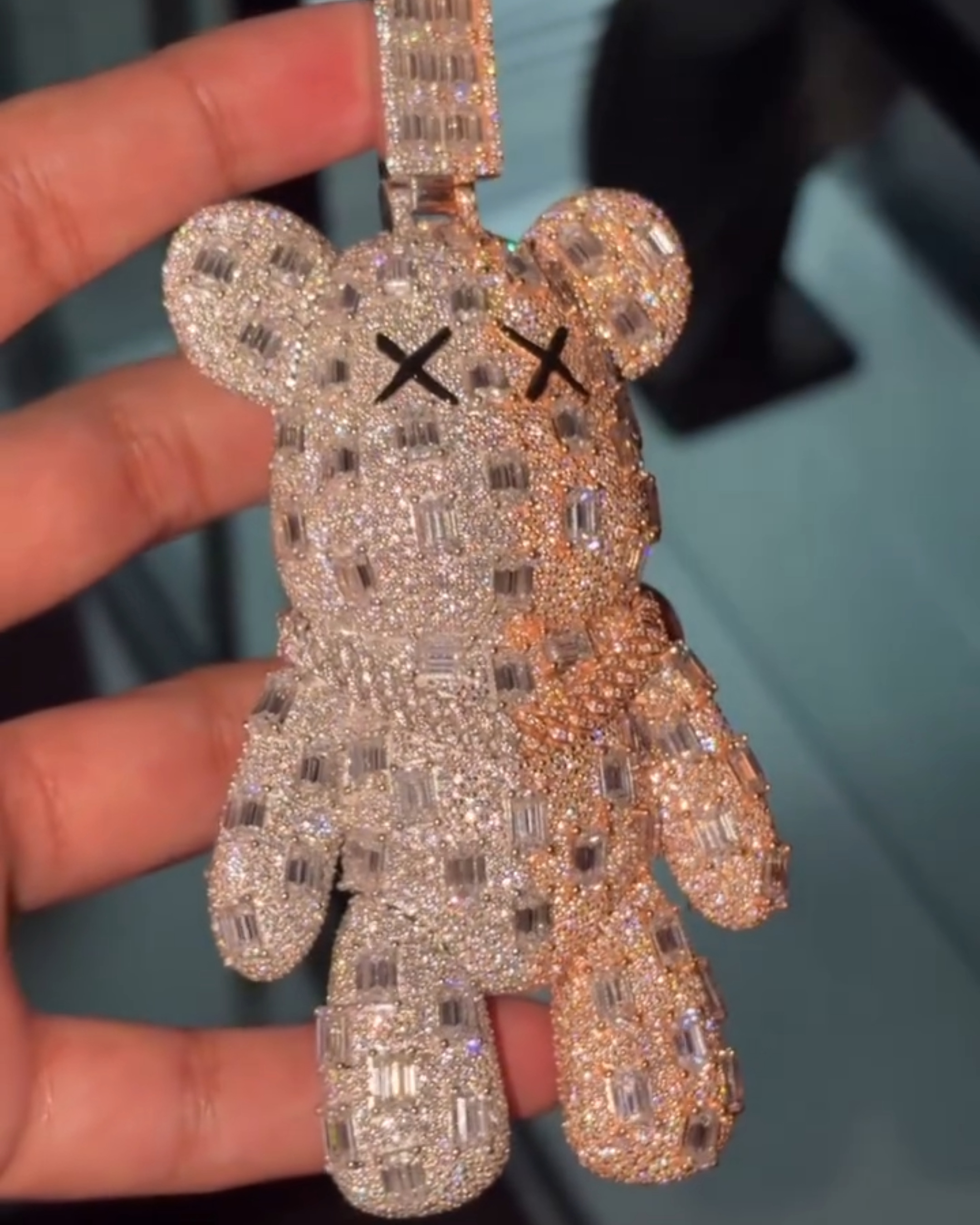 Moissanite Bear Pendant