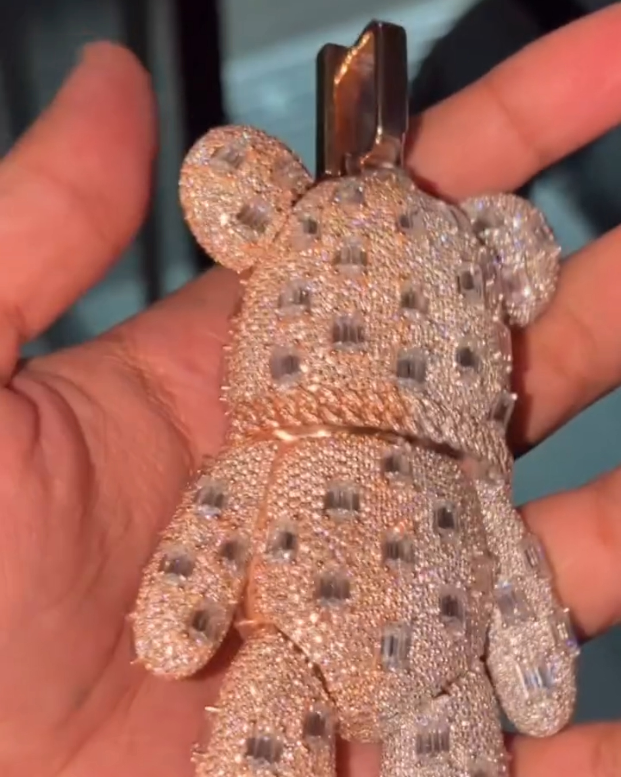 Moissanite Bear Pendant
