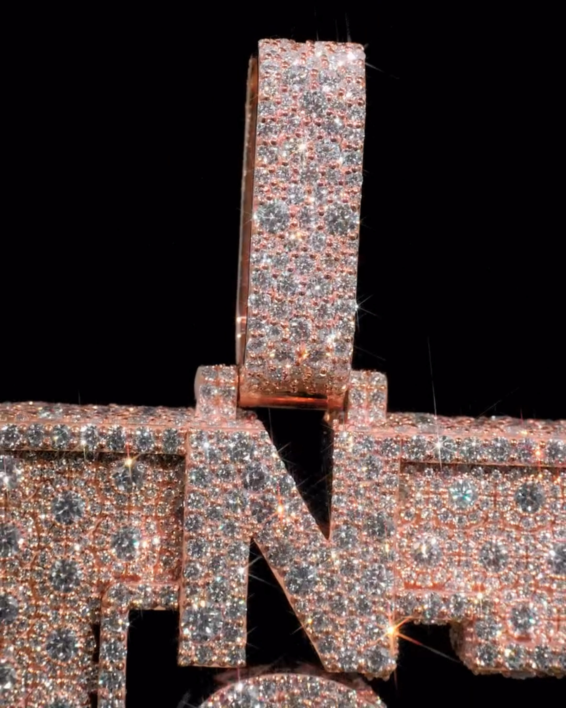 Moissanite 5 NOOK Number and Letter Pendant