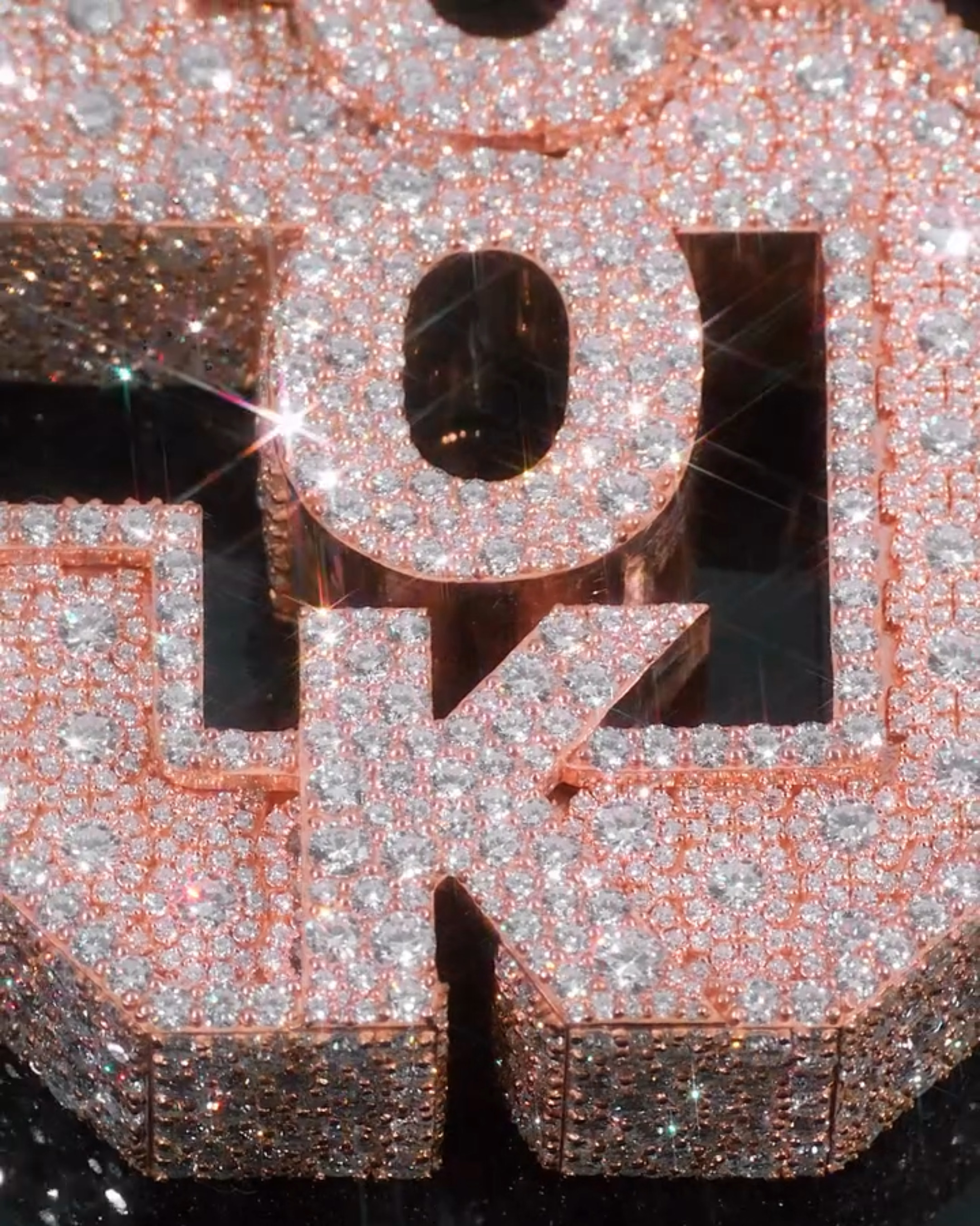 Moissanite 5 NOOK Number and Letter Pendant