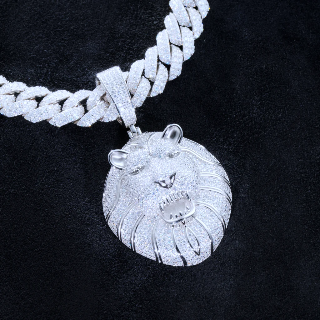 Royal Lion pendant iced out luxury jewelry