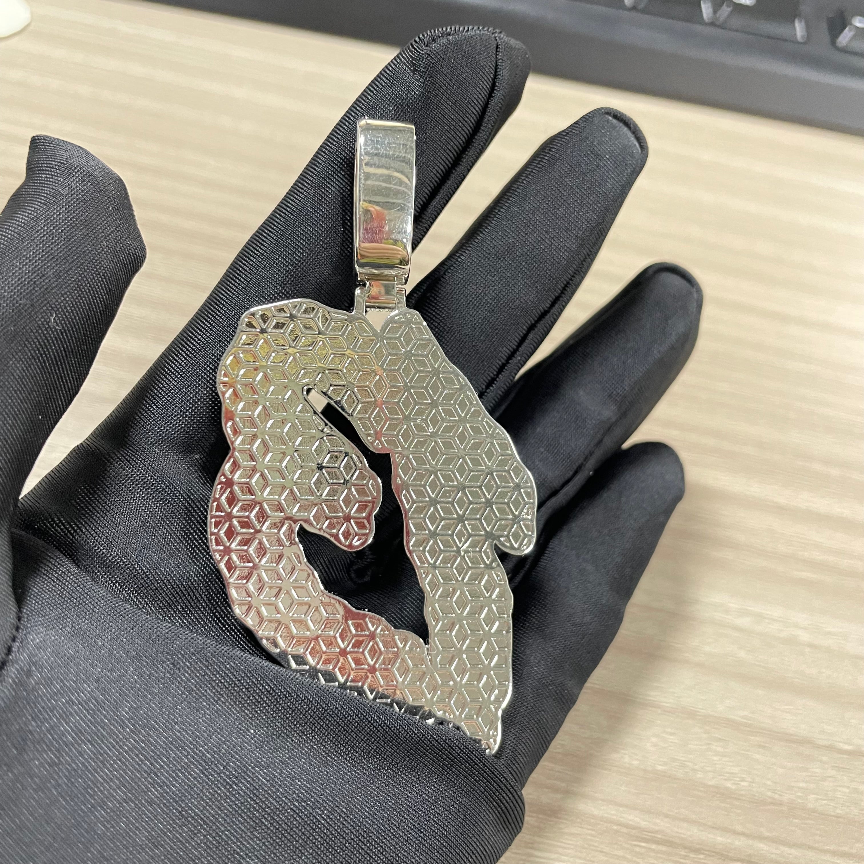 Bling Number 13 necklace with luxury cubic zirconia shine