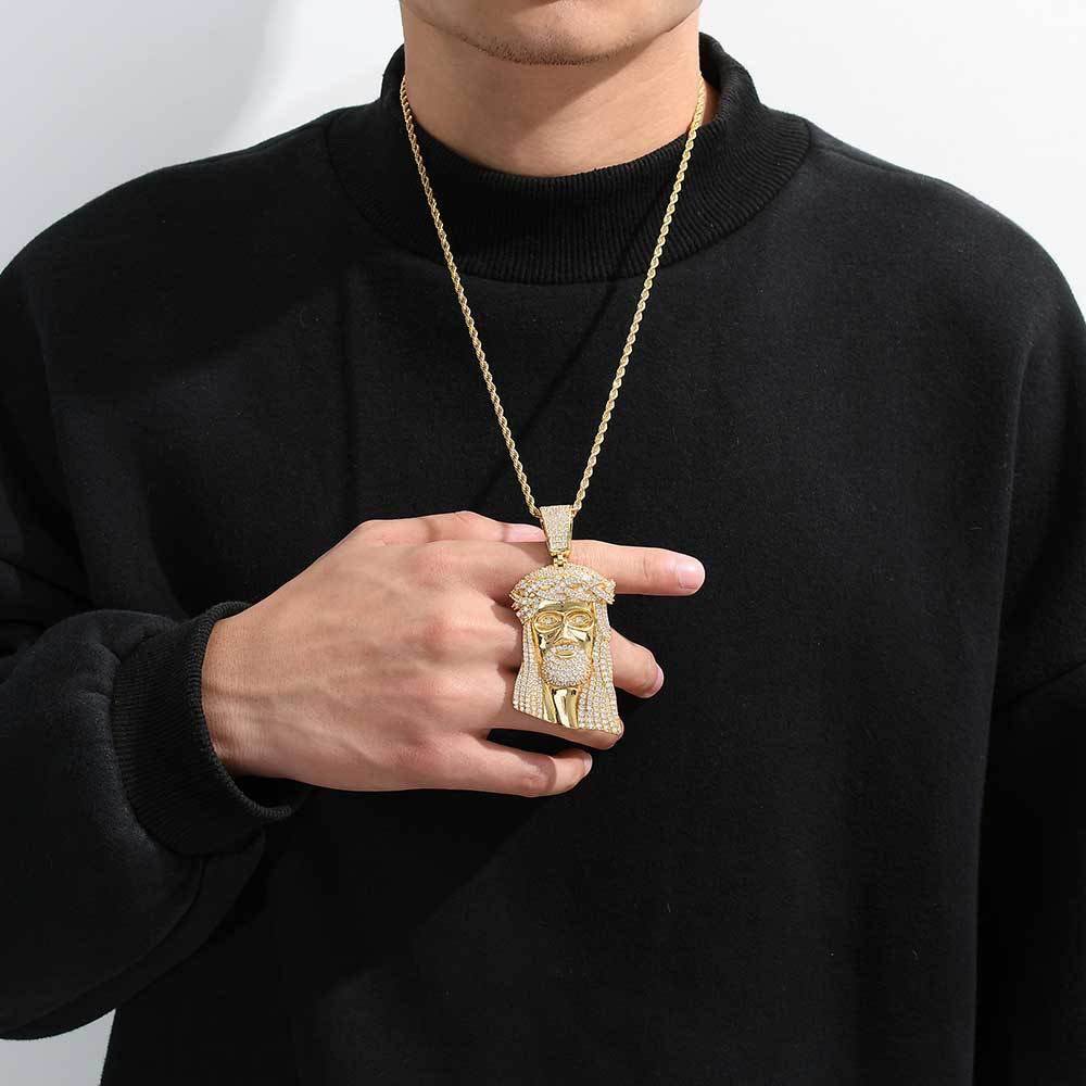 925S & VVS Moissanite Jesus Figure Pendant