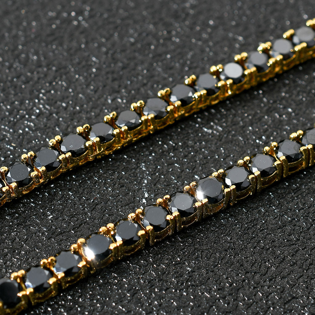 4mm Rare Black Stones Tennis Chain