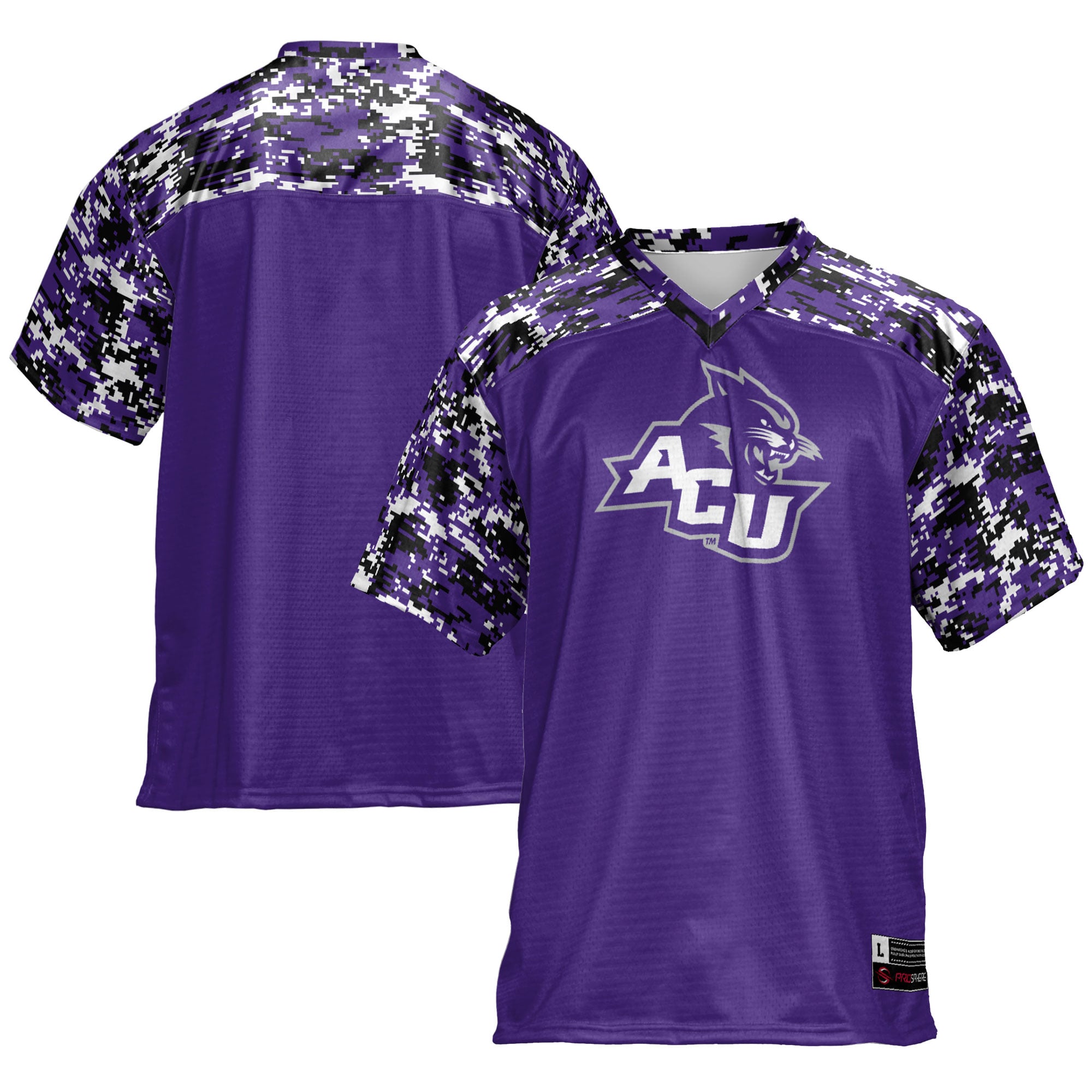 Abilene Christian University Wildcats Football Jersey Purple - front and back view