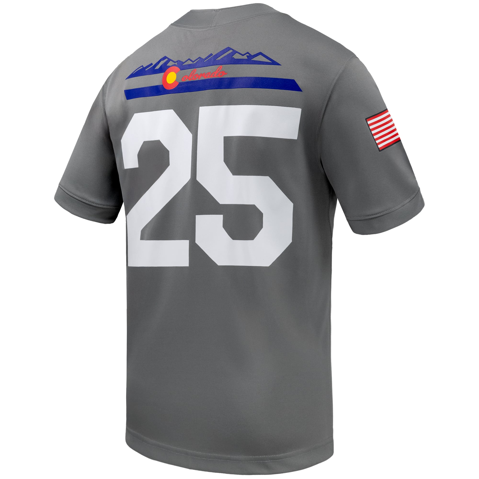 #25 Air Force Falcons APLS Fighting Falcon Collection Football Jersey Gray - back view