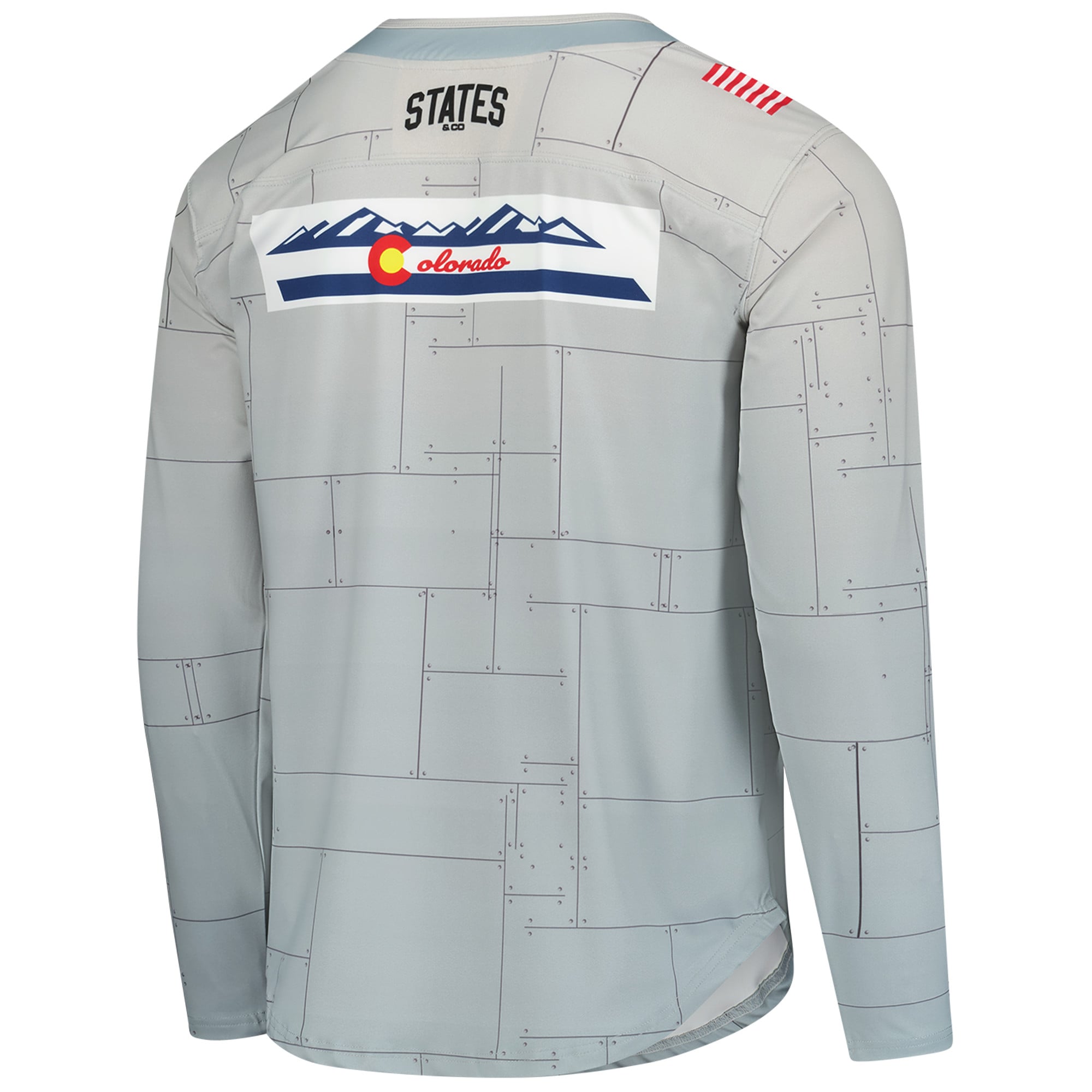 Air Force Falcons APLS Tail Flash Hockey Jersey Gray - back view