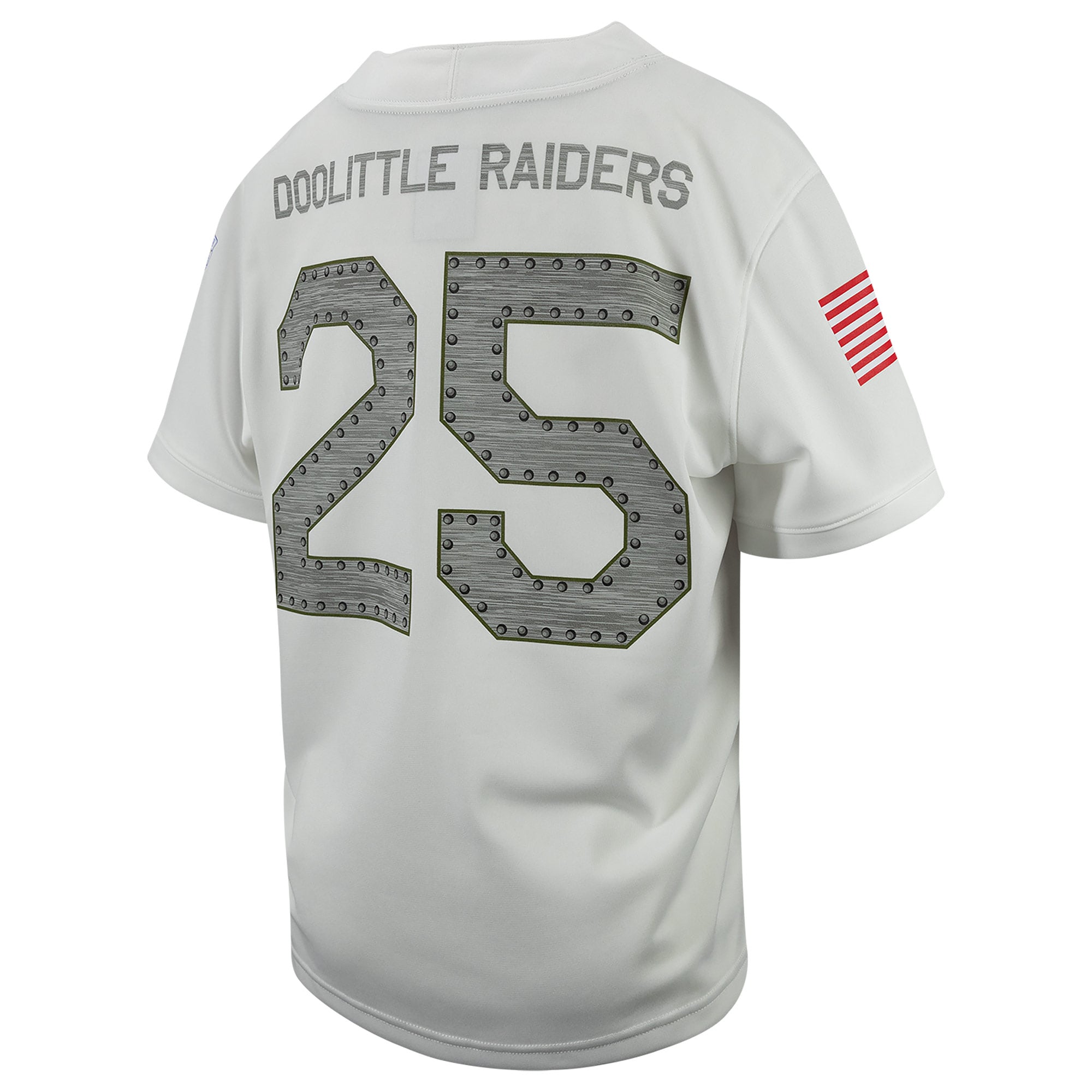 # Air Force Falcons Youth Football Jersey White - back view