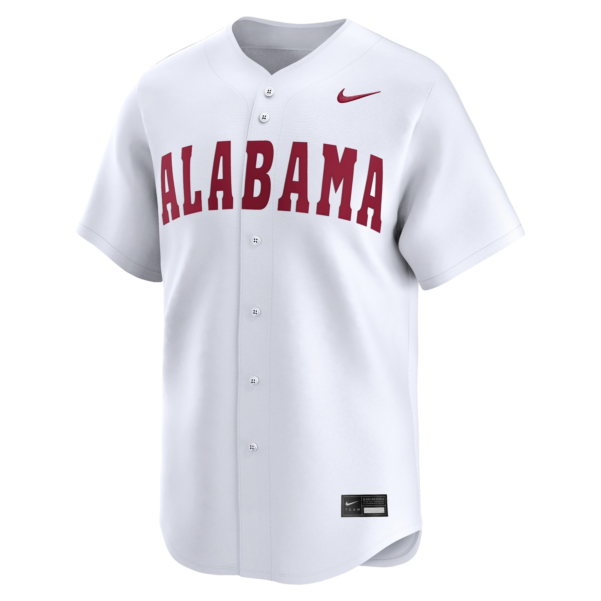 Alabama Crimson Tide Alternate Baseball Jersey White - front view