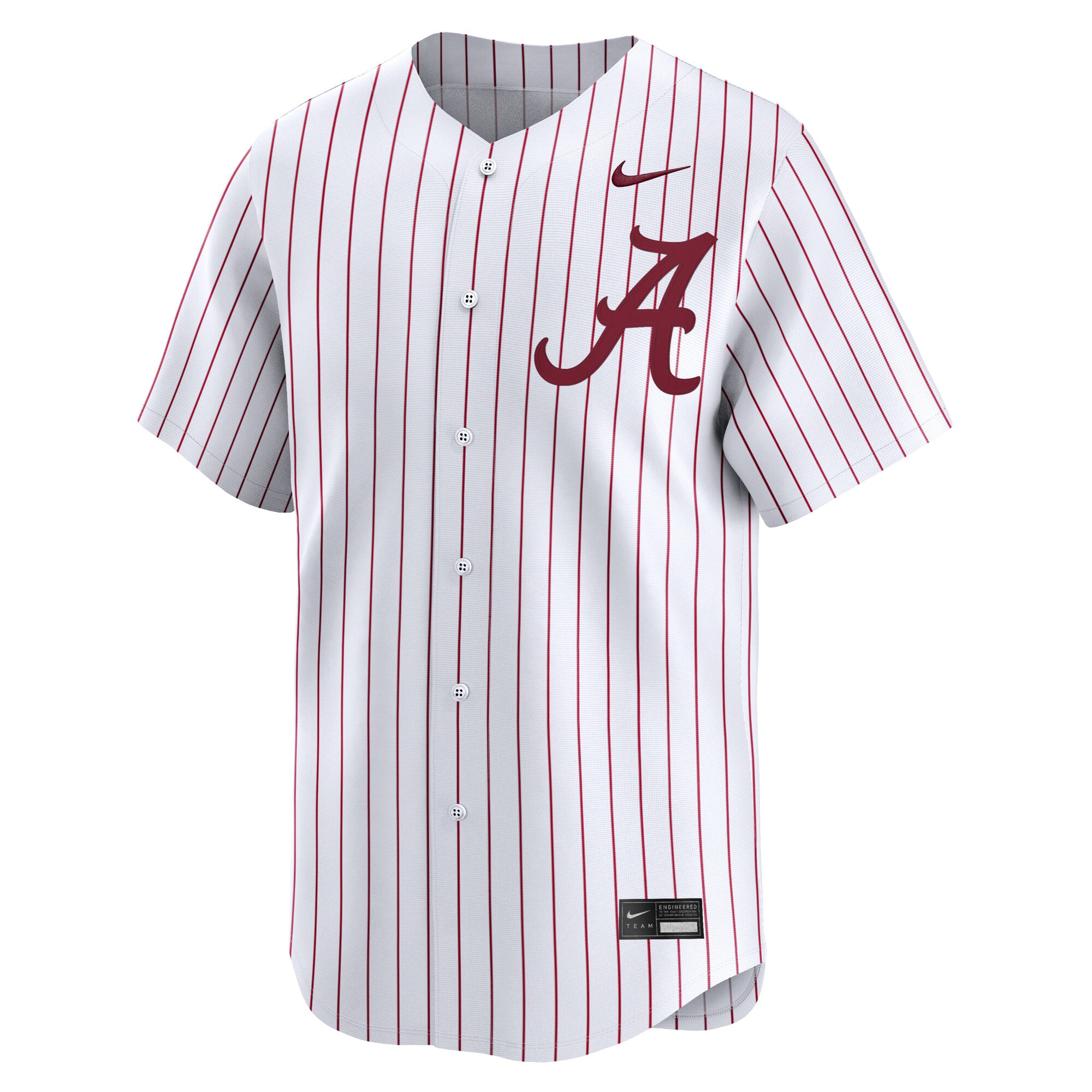 Alabama Crimson Tide Baseball Jersey White - front view