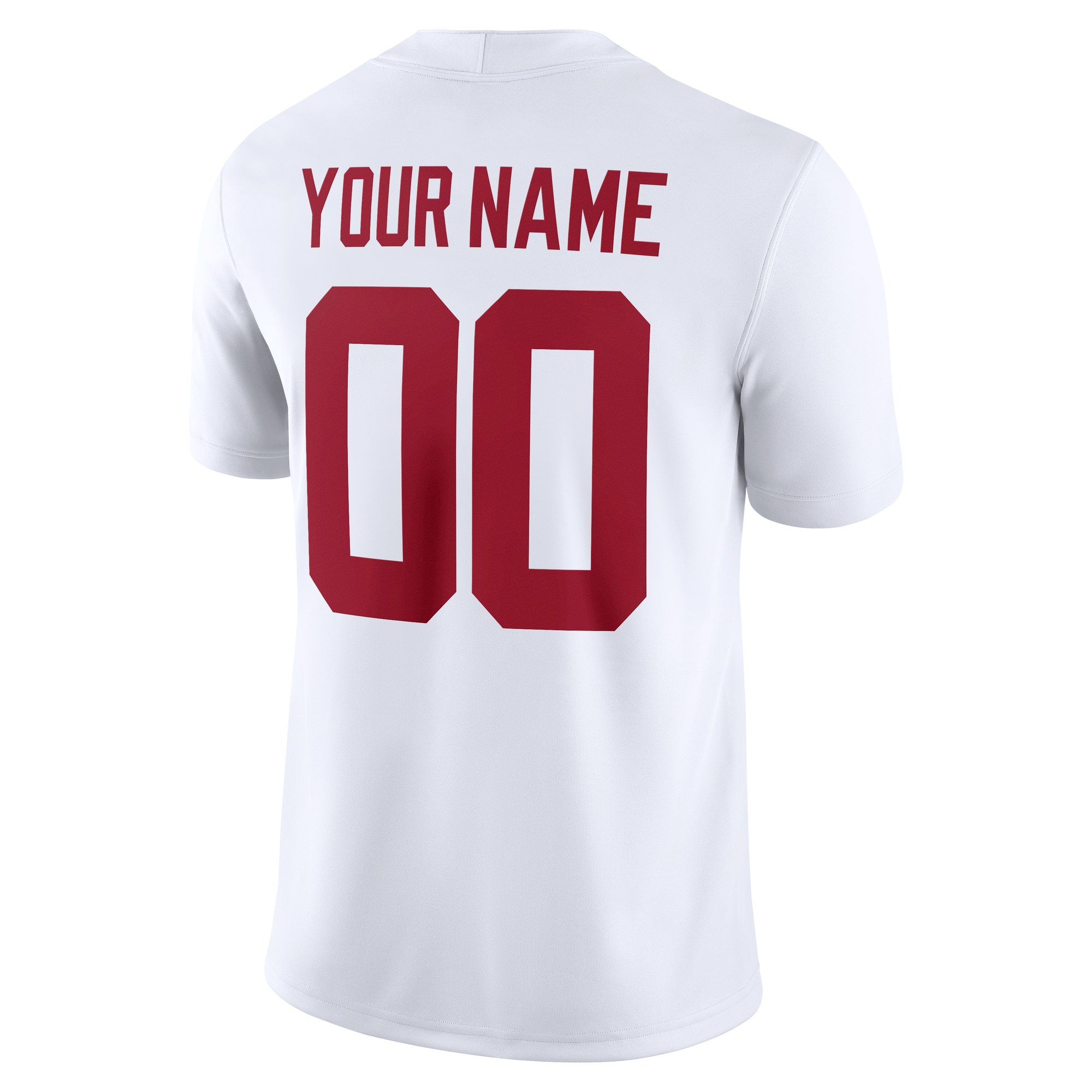 Alabama Crimson Tide Custom Jersey White - back view