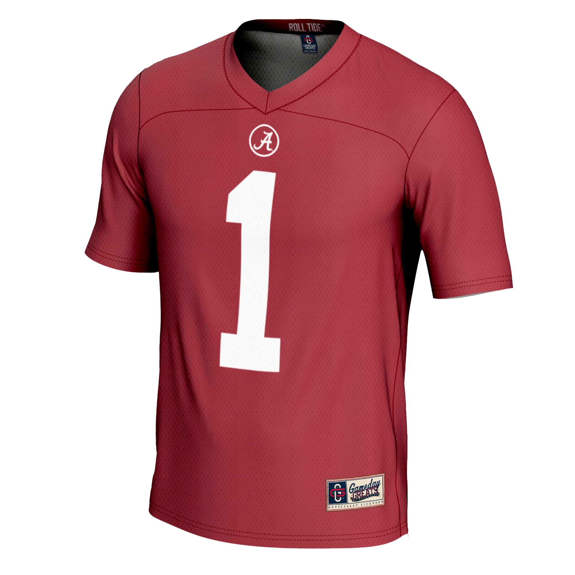 #1 Alabama Crimson Tide Football Jersey Crimson - front view