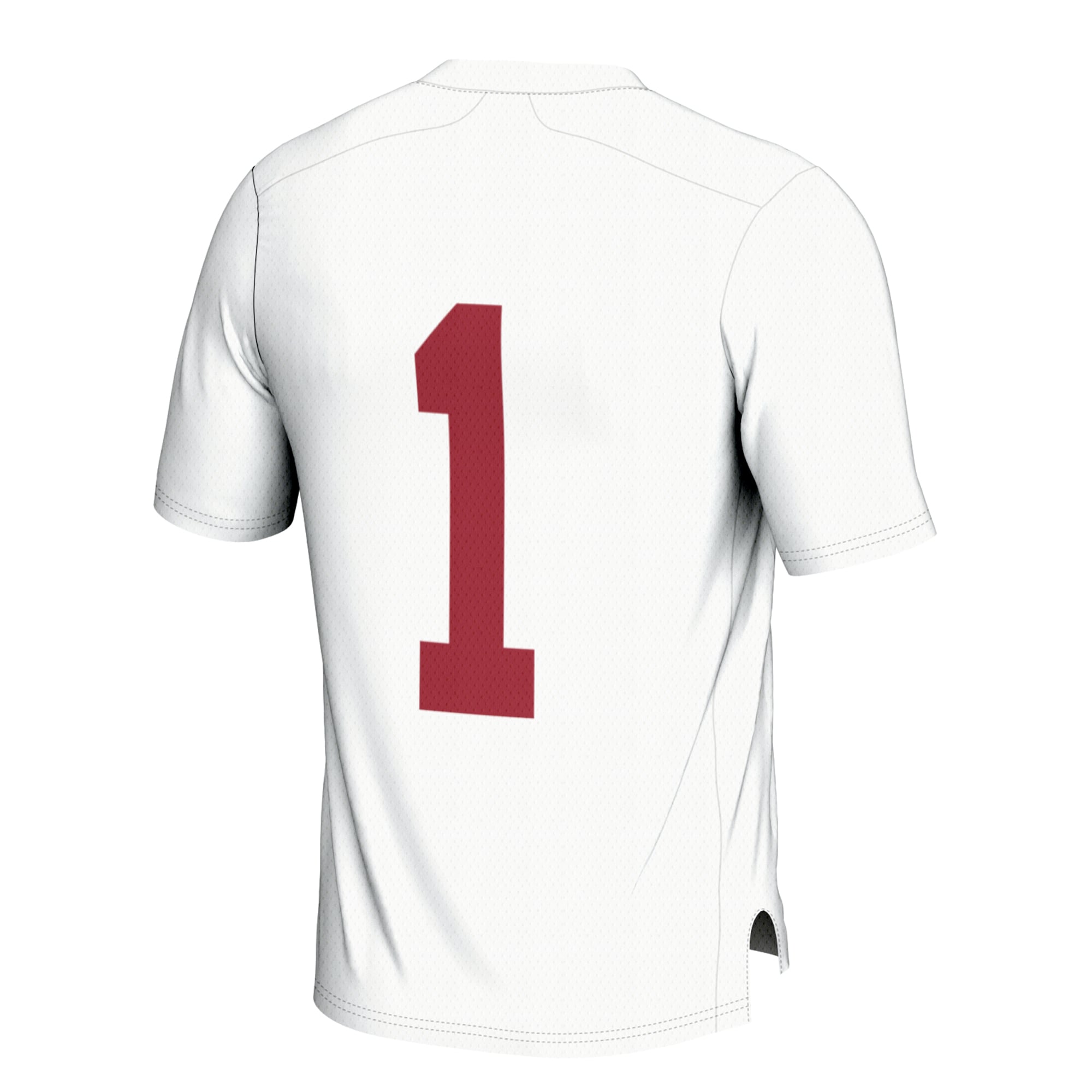 #1 Alabama Crimson Tide Football Jersey White - back view