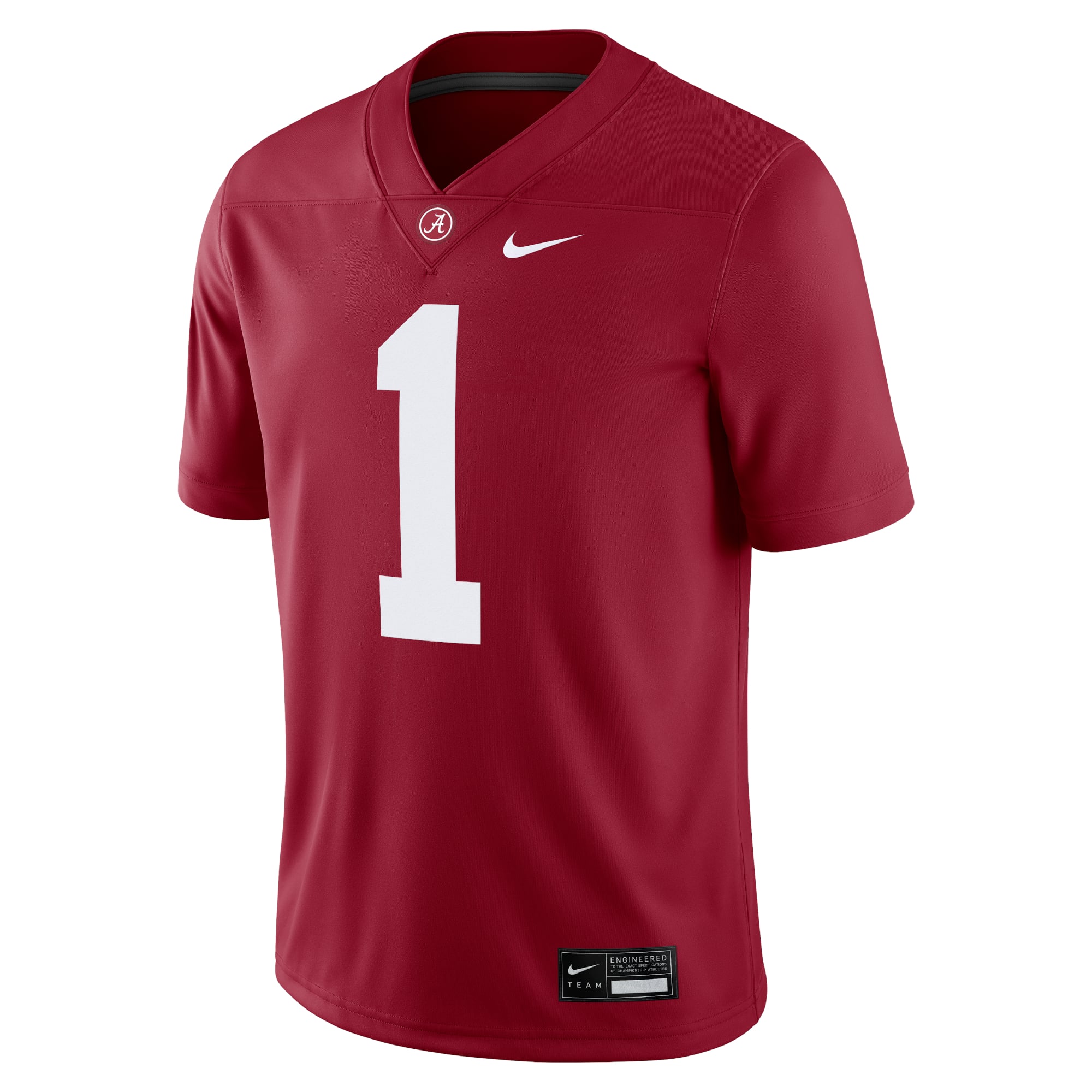 #1 Alabama Crimson Tide Jersey Crimson - front view
