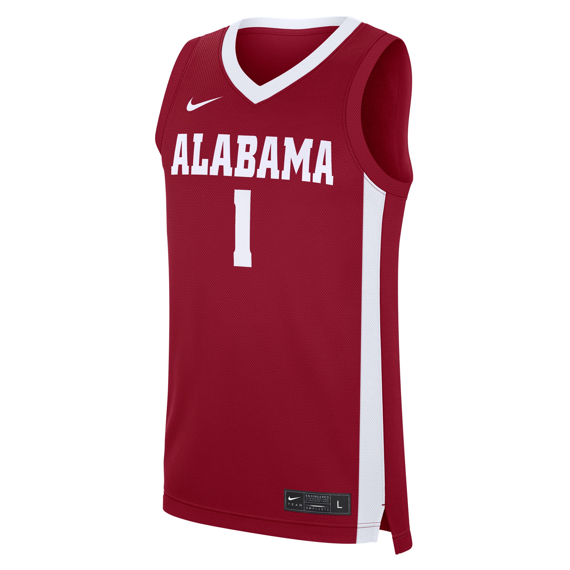 #1 Alabama Crimson Tide Road Jersey Crimson - front view