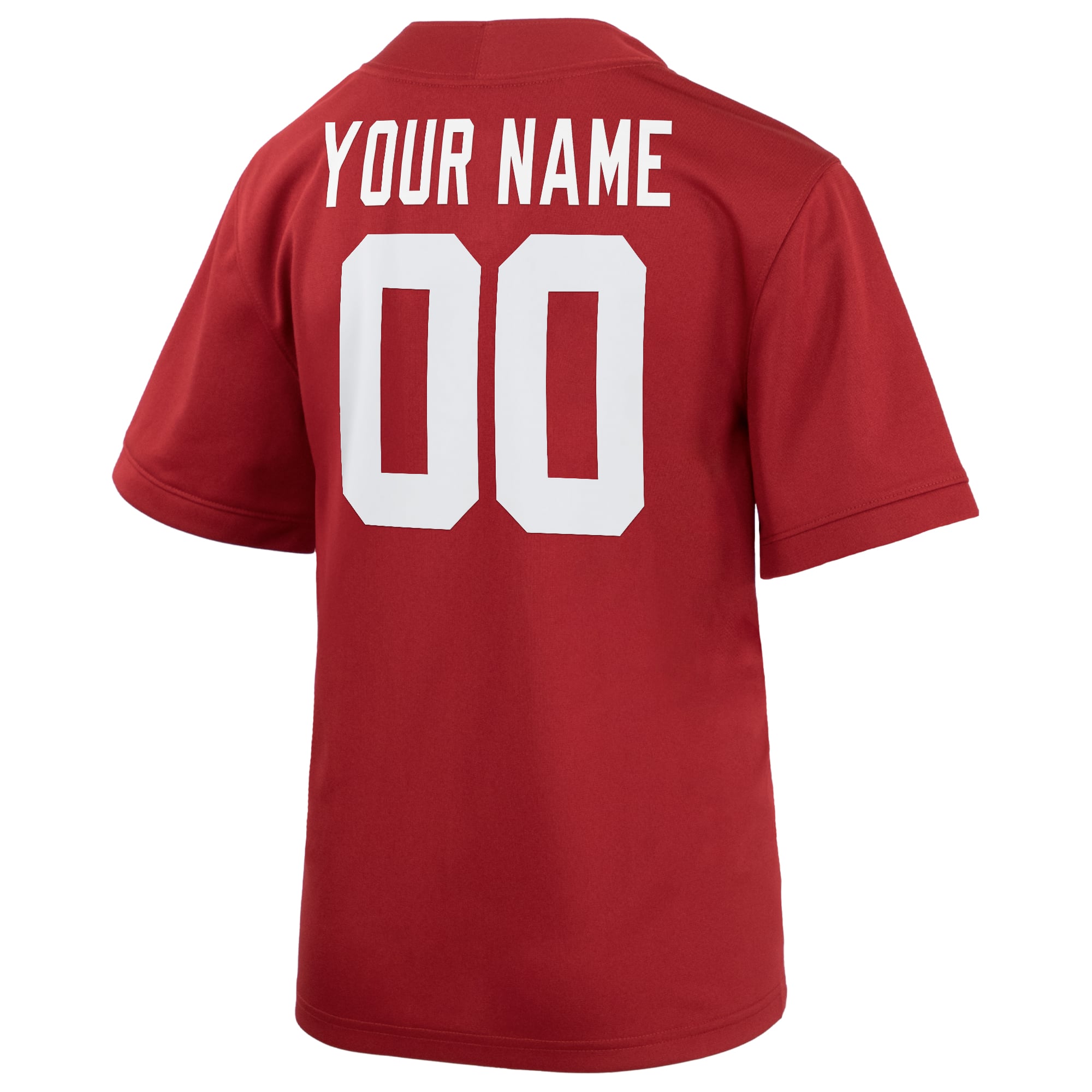 Alabama Crimson Tide Youth Custom Football Jersey - Crimson - back view