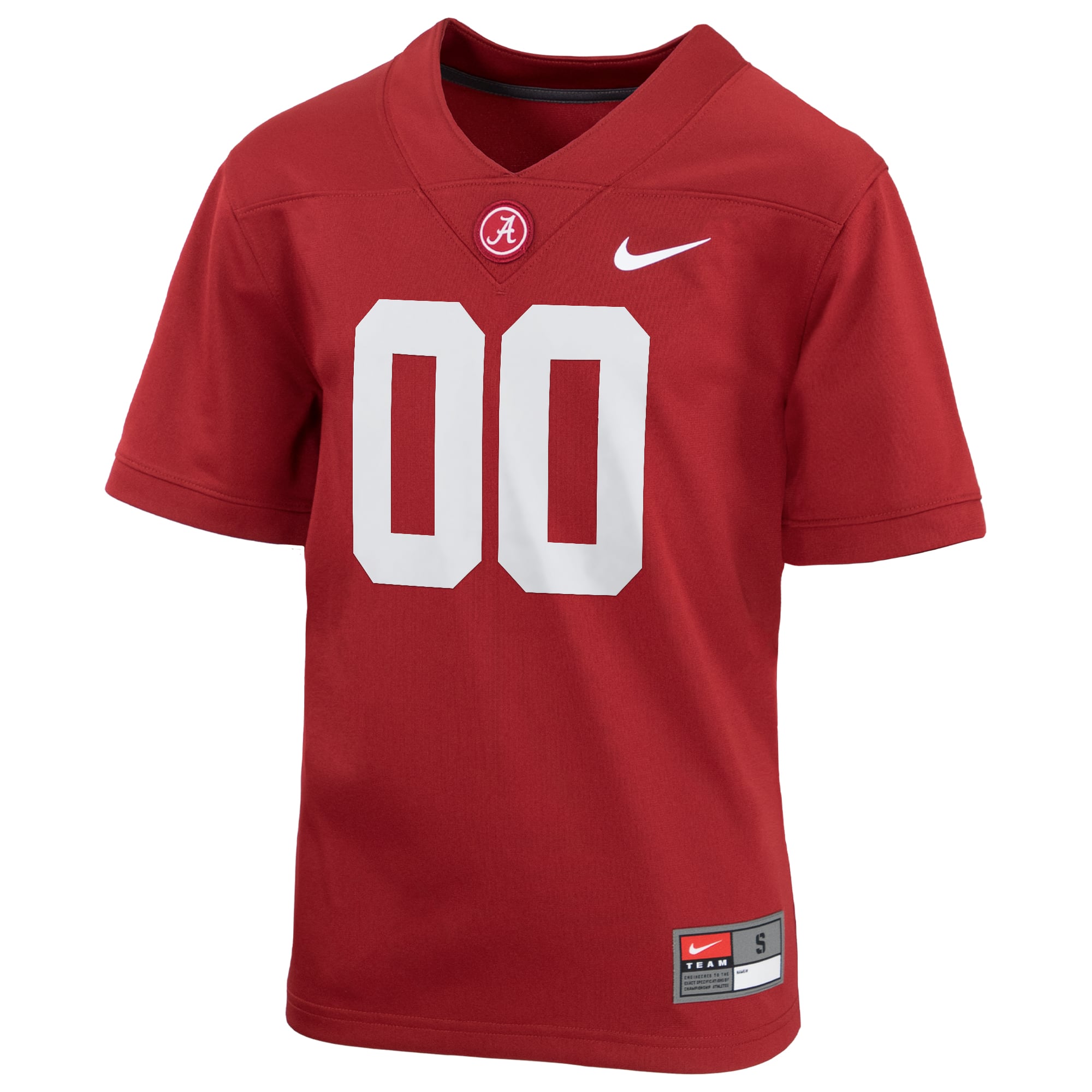 Alabama Crimson Tide Youth Custom Football Jersey - Crimson - front view