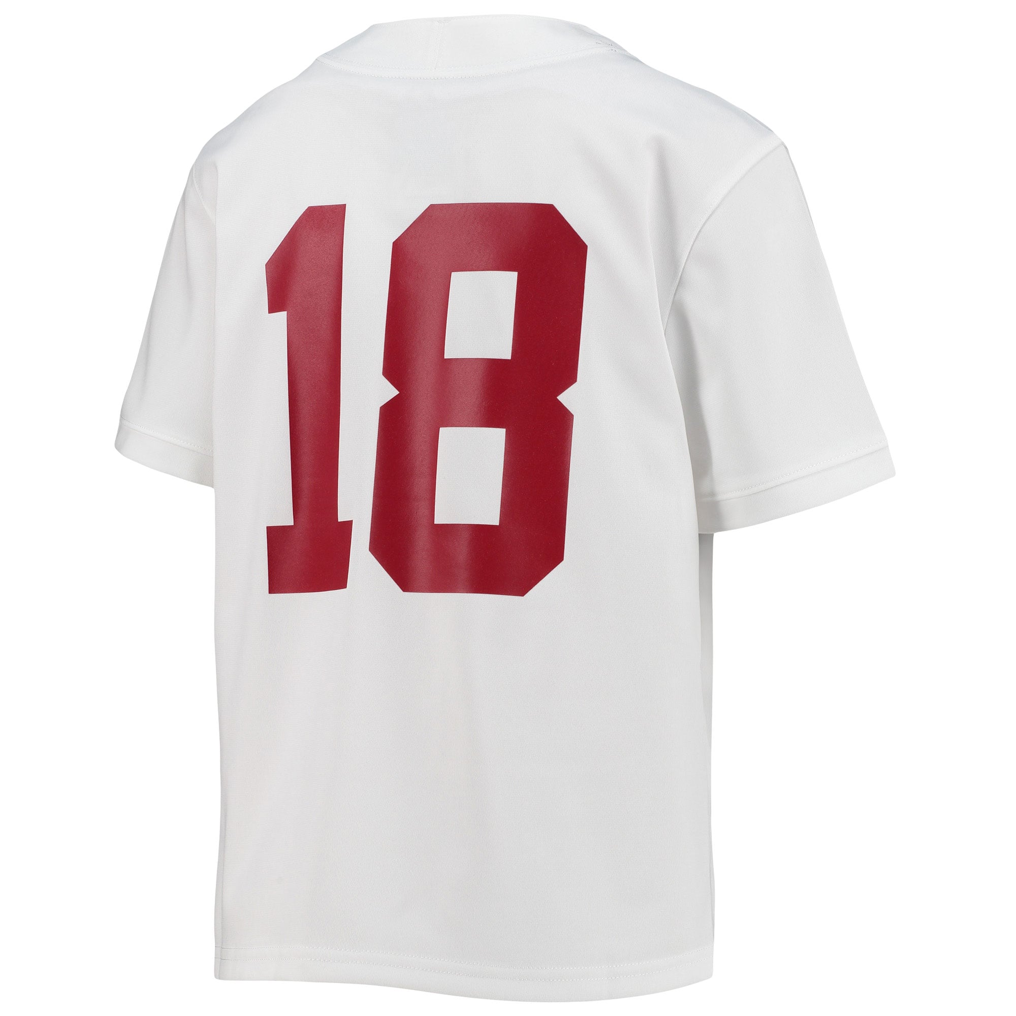 #18 Alabama Crimson Tide Youth Football Team Jersey White - back view