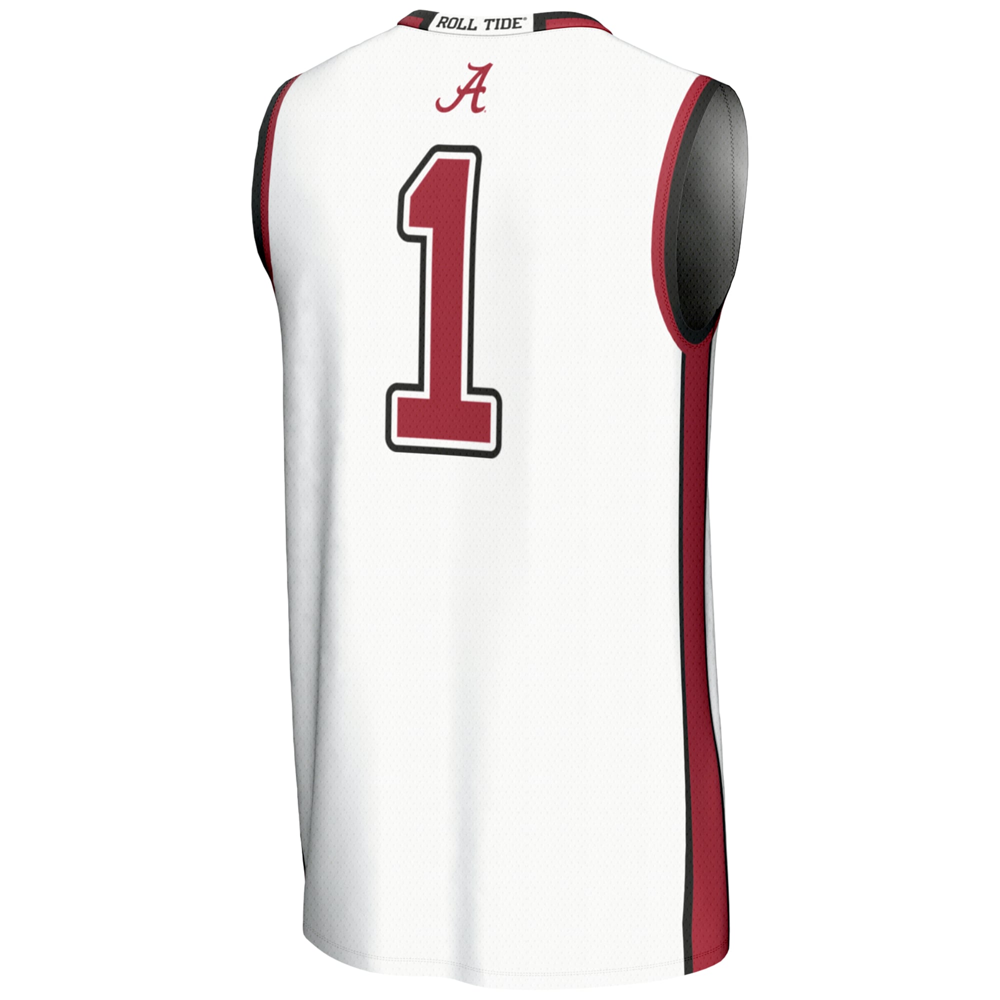 #1 Alabama Crimson Tide Youth Lightweight Basketball Jersey White - back view