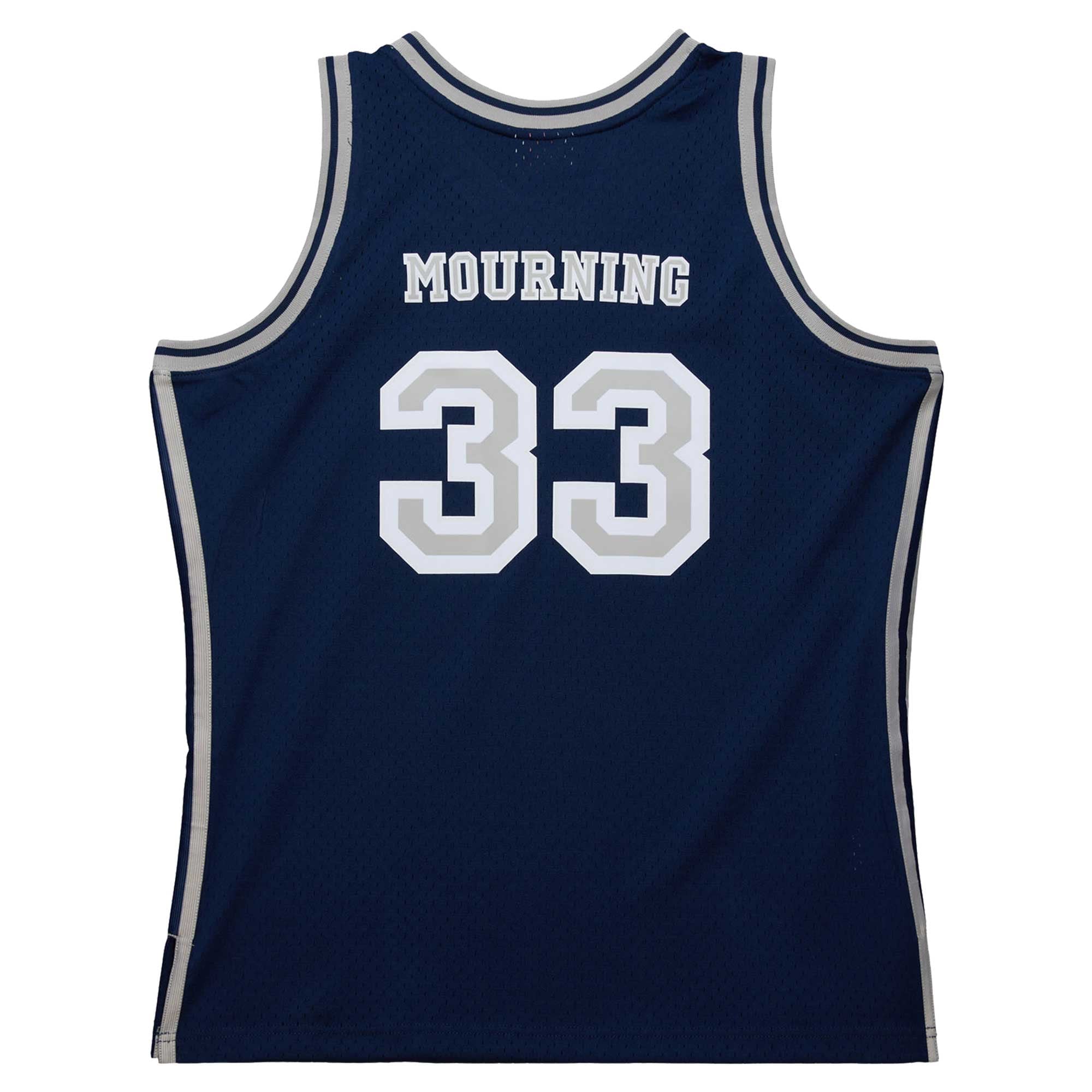 Alonzo Mourning Georgetown Hoyas 1991/92 Player Jersey Navy - back view