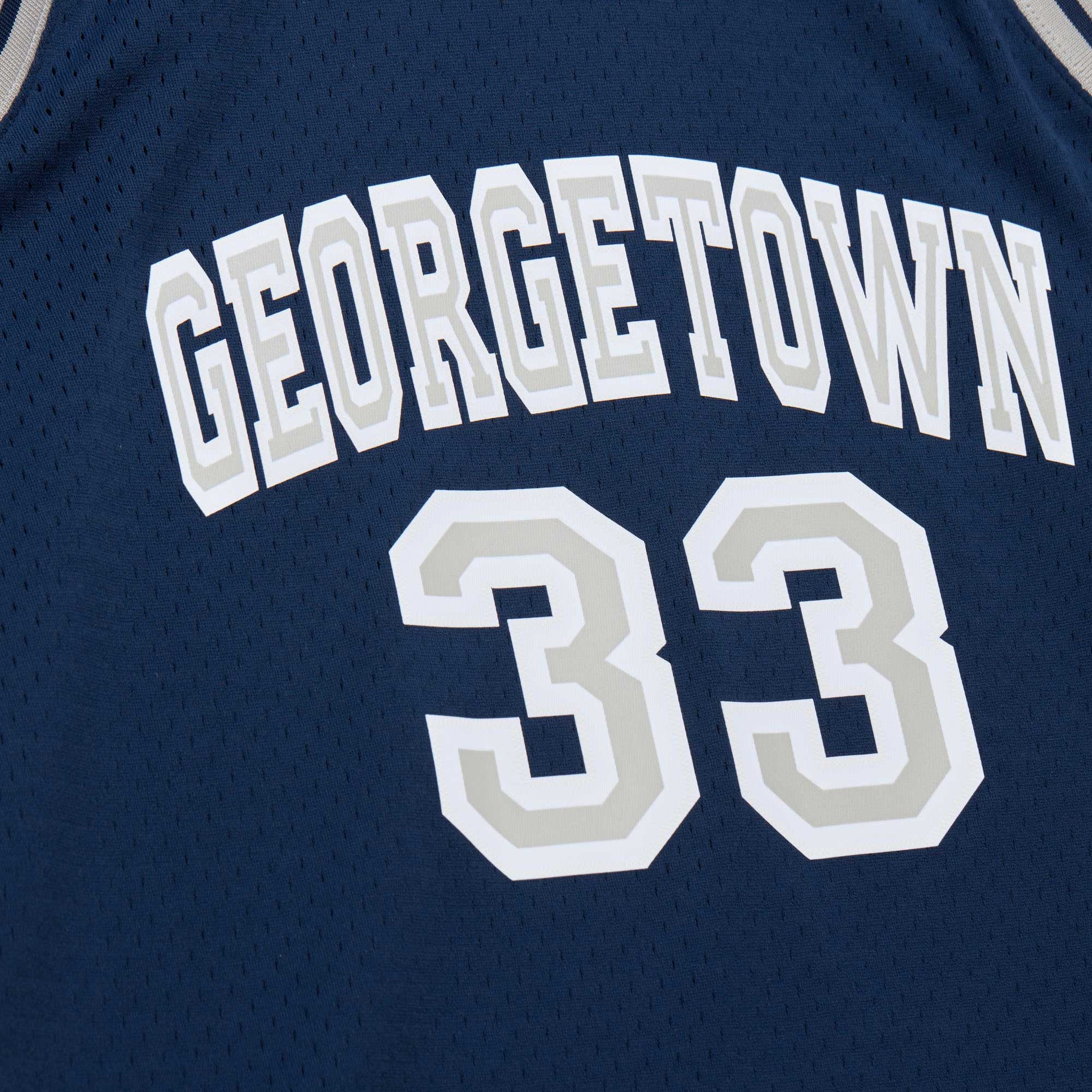 Alonzo Mourning Georgetown Hoyas 1991/92 Player Jersey Navy - detail view 1